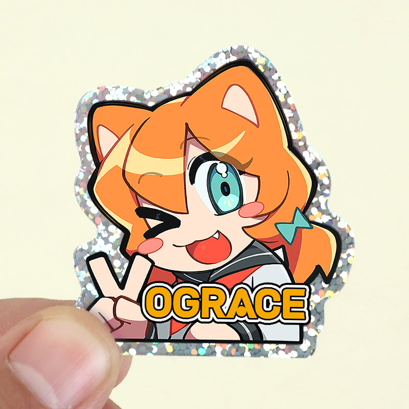 Épingles acryliques holographiques opaques personnalisées