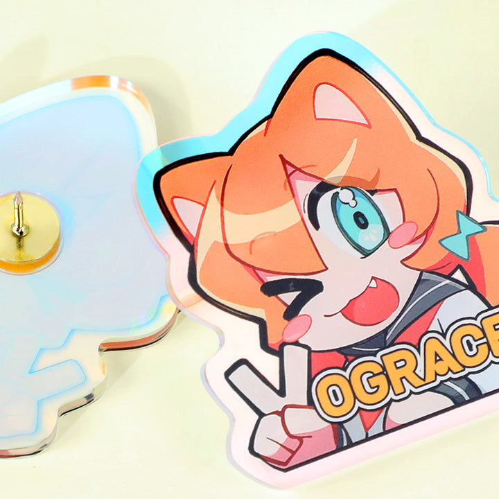 Pinos acrílicos arco -íris personalizados