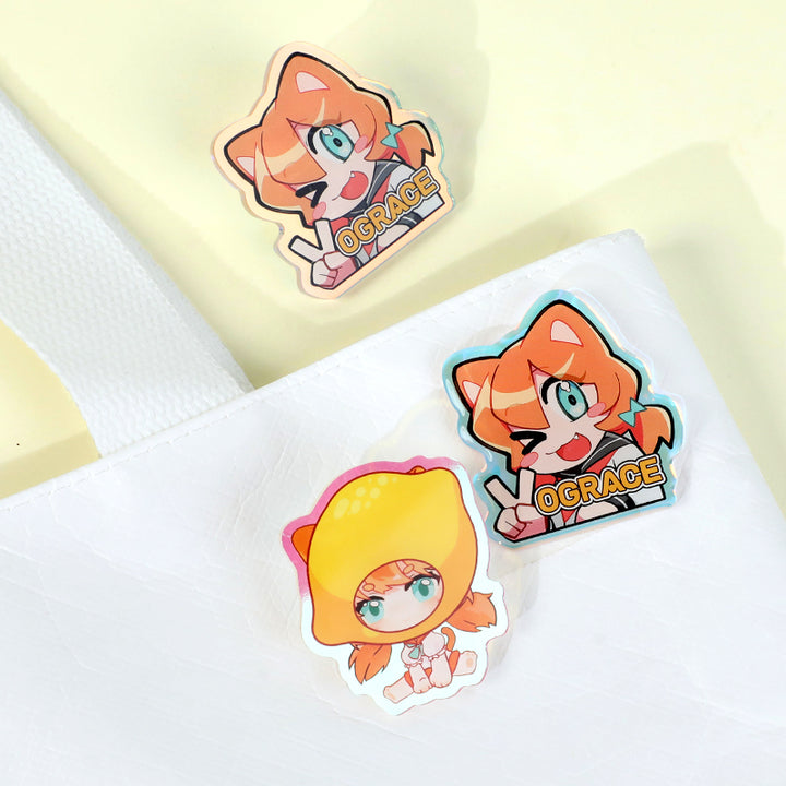 Pinos acrílicos arco -íris personalizados