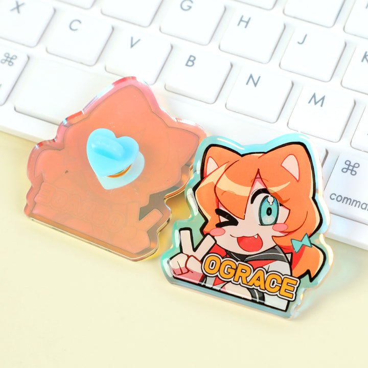 Pinos acrílicos arco -íris personalizados