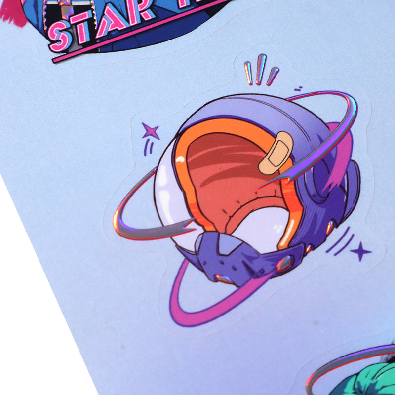 Benutzerdefinierte erhabene Folien-Druckaufkleberblatt 