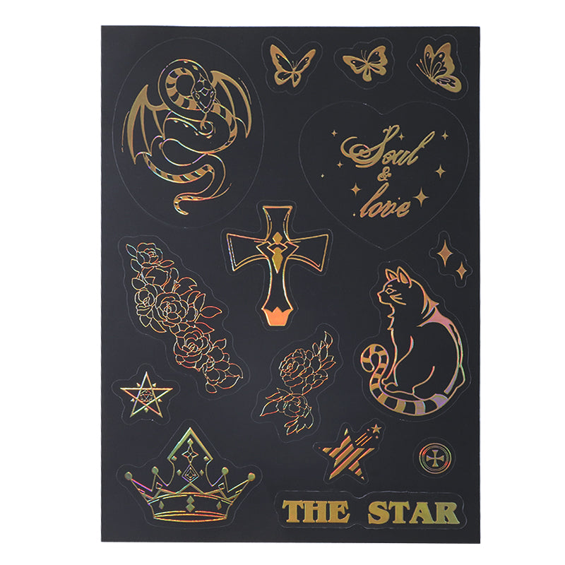 Benutzerdefinierte erhabene Folien-Druckaufkleberblatt 