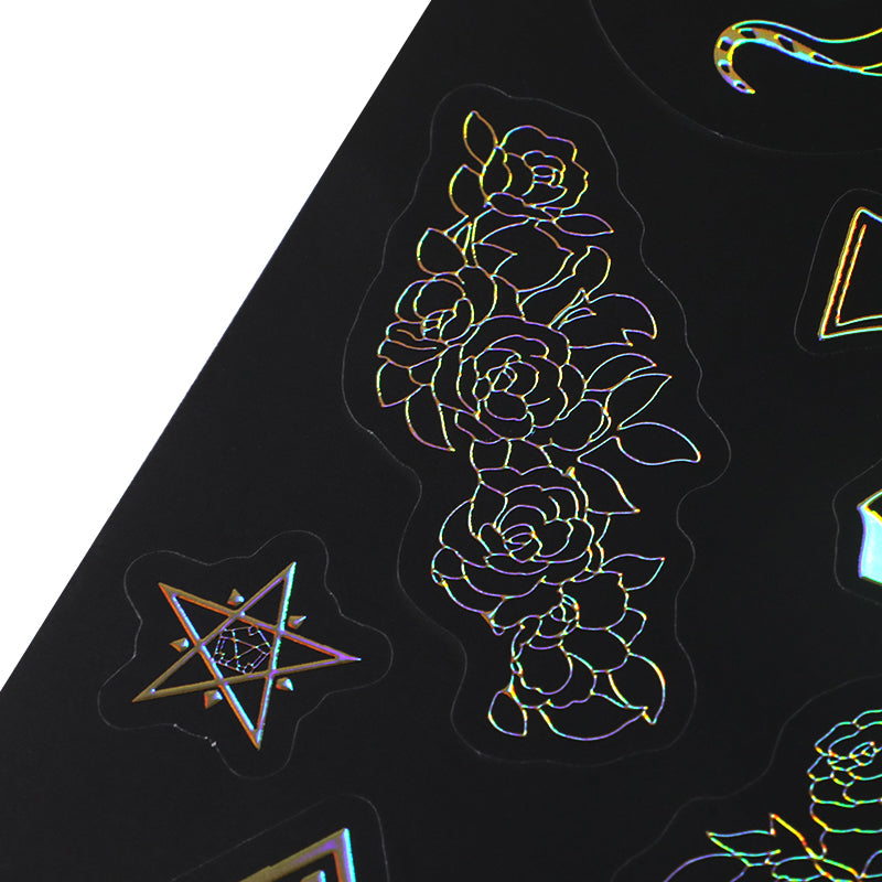 Benutzerdefinierte erhabene Folien-Druckaufkleberblatt 