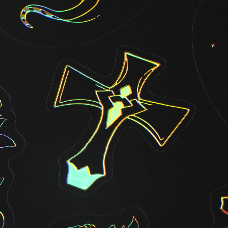 Benutzerdefinierte erhabene Folien-Druckaufkleberblatt 