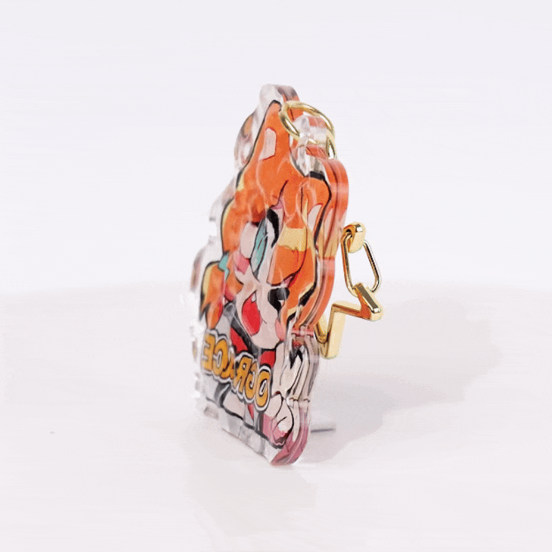 Individuell  Acryl Schlüsselanhänger mit Wellenmuster