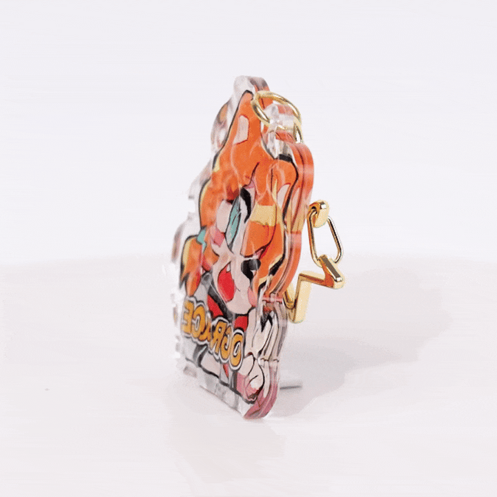 Individuell  Acryl Schlüsselanhänger mit Wellenmuster