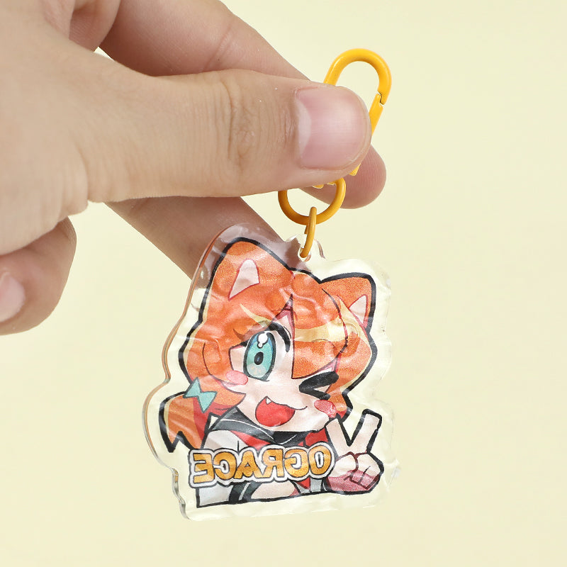 Individuell  Acryl Schlüsselanhänger mit Wellenmuster