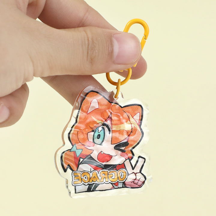 Individuell  Acryl Schlüsselanhänger mit Wellenmuster