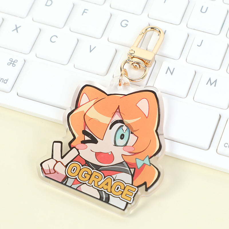 Individuelle abgerundete Schlüsselanhänger aus klarem Acryl