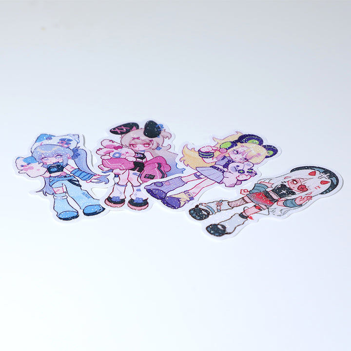Custom Sand Glitter Frosted Stickers - VOGRACE