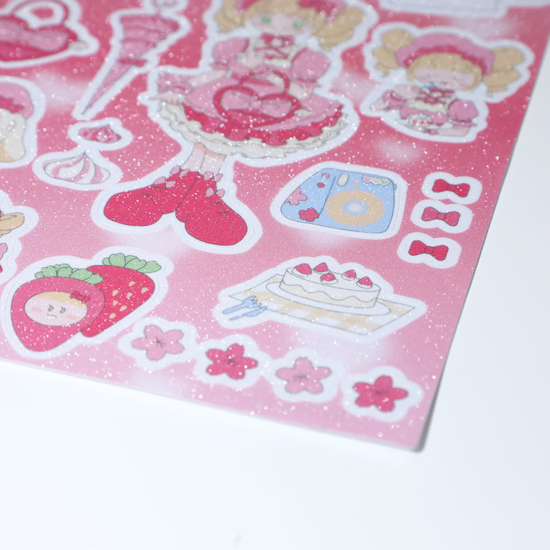 Custom Sand Glitter Frosted Stickers - VOGRACE