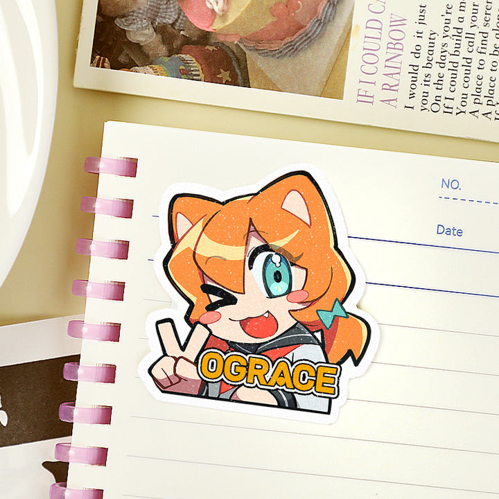 Custom Sand Glitter Frosted Stickers