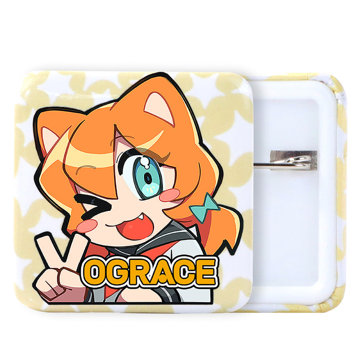 カスタムスクエアボタンピン