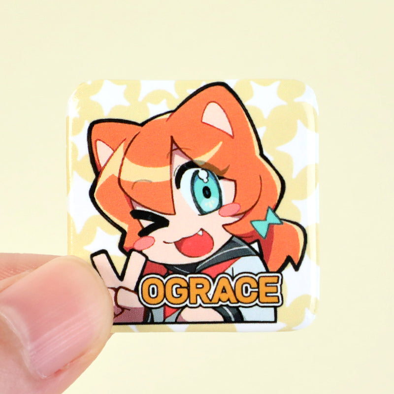 カスタムスクエアボタンピン