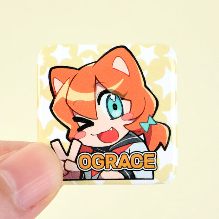 カスタムスクエアボタンピン