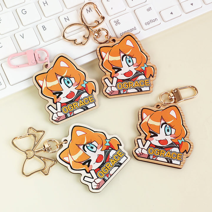 Keychains de madera sintéticos personalizados