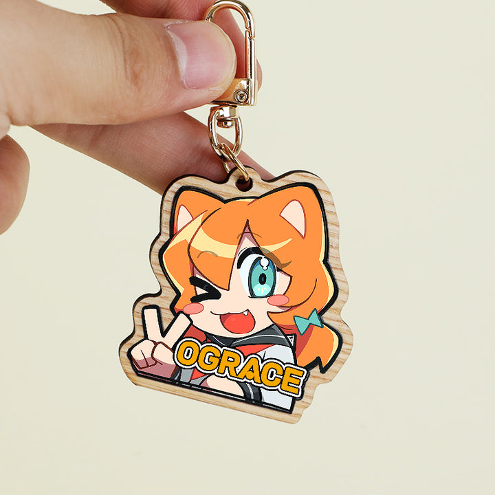 Keychains de madera sintéticos personalizados