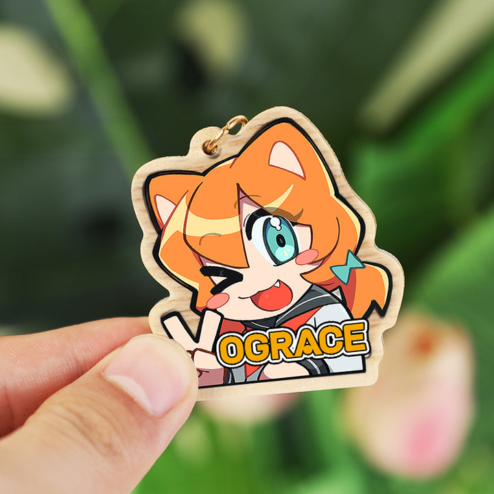 Keychains de madera sintéticos personalizados