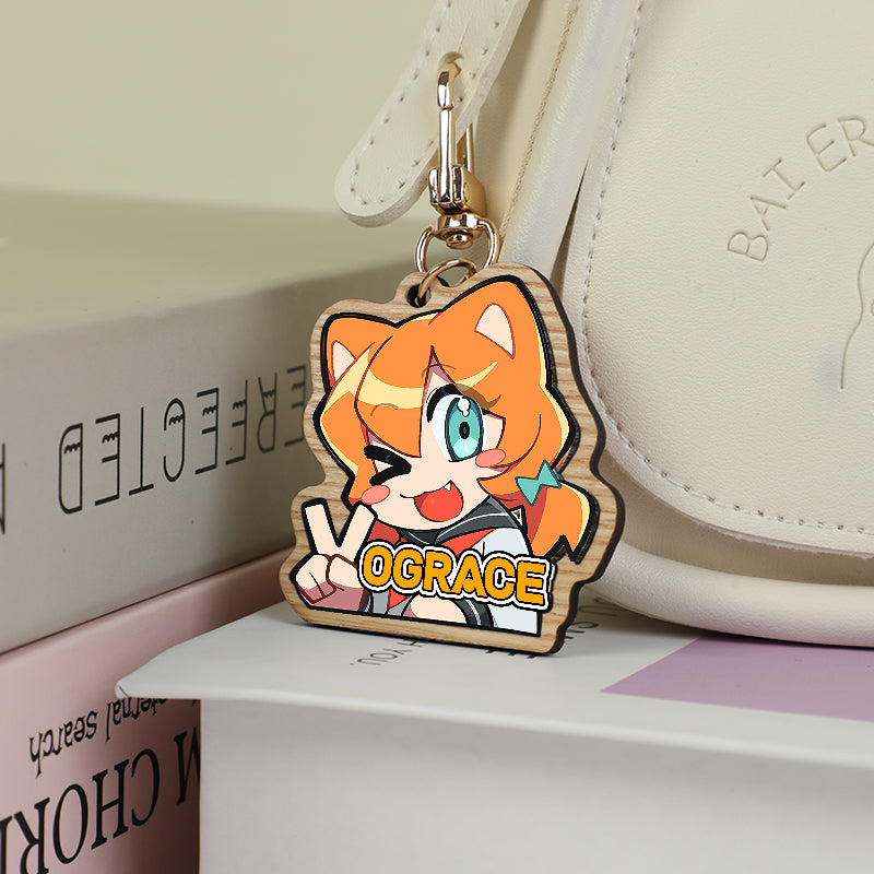 Keychains de madera sintéticos personalizados