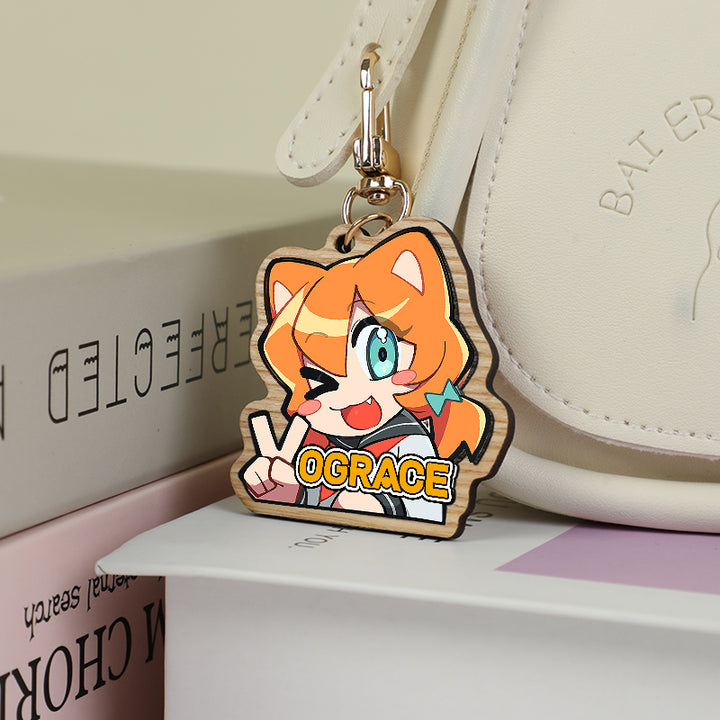 Keychains de madera sintéticos personalizados