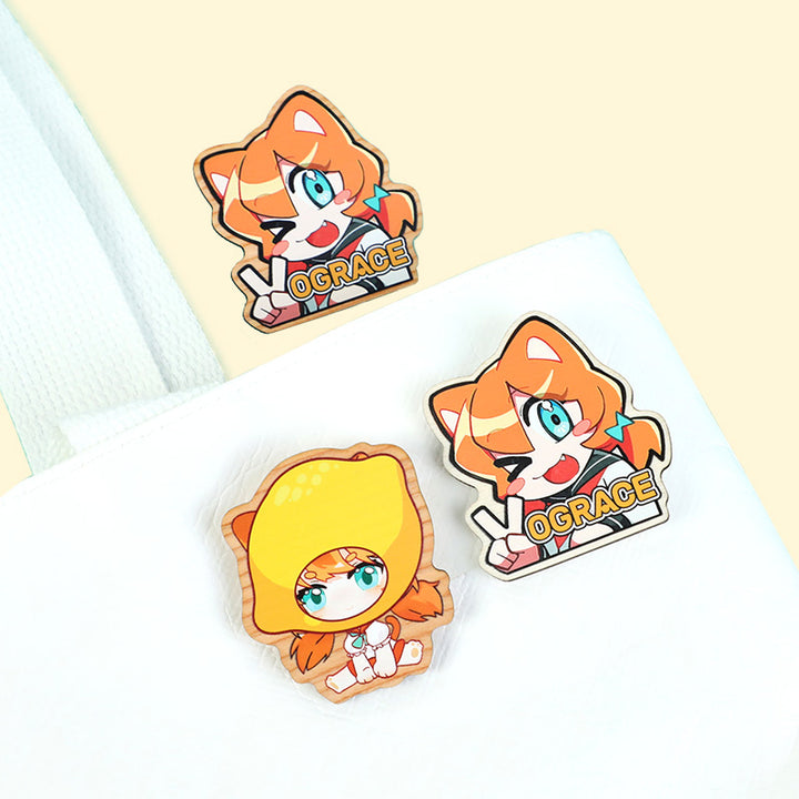 Badges en bois synthétique personnalisés