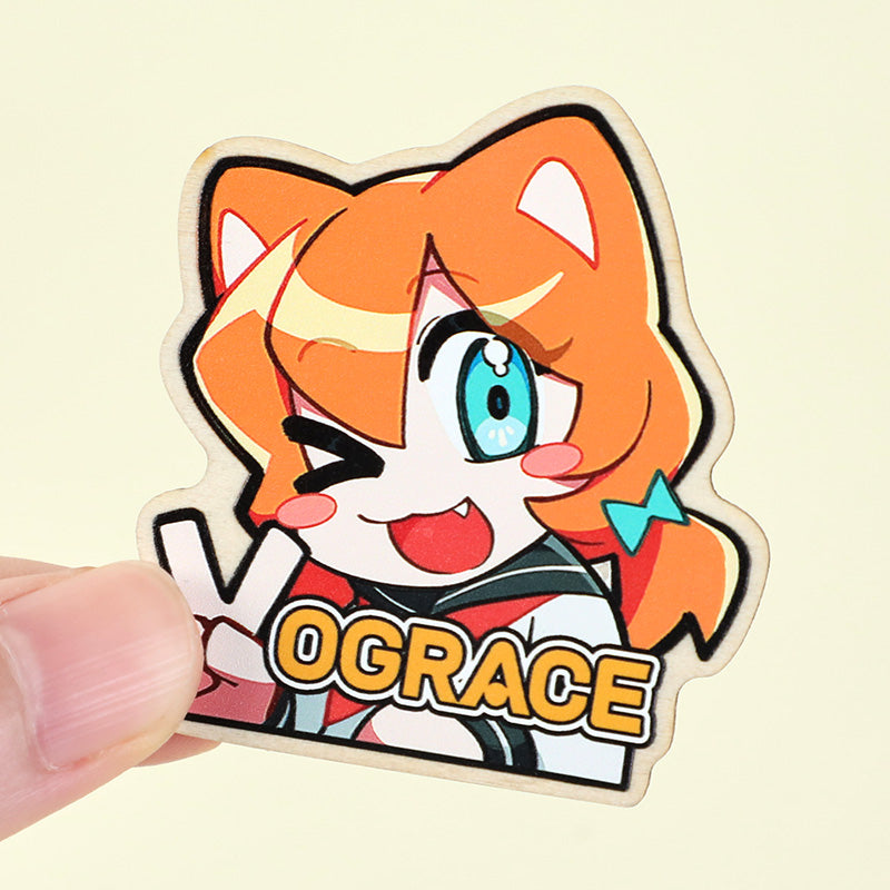 Badges en bois synthétique personnalisés