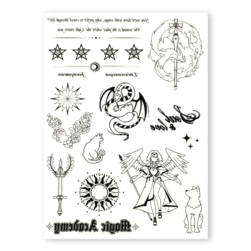 Custom Temporary Tattoo Sticker Sheets