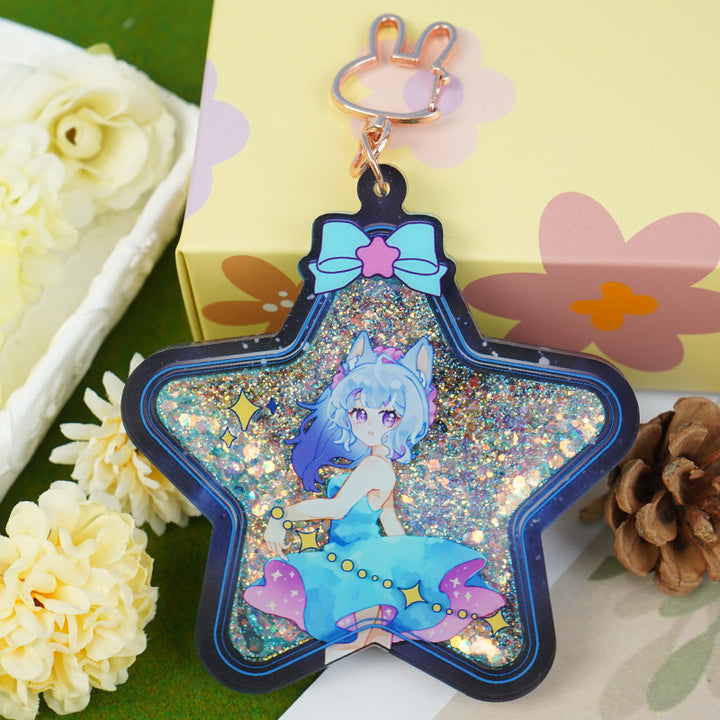 Custom Thicken Quicksand Liquid Keychains - VOGRACE