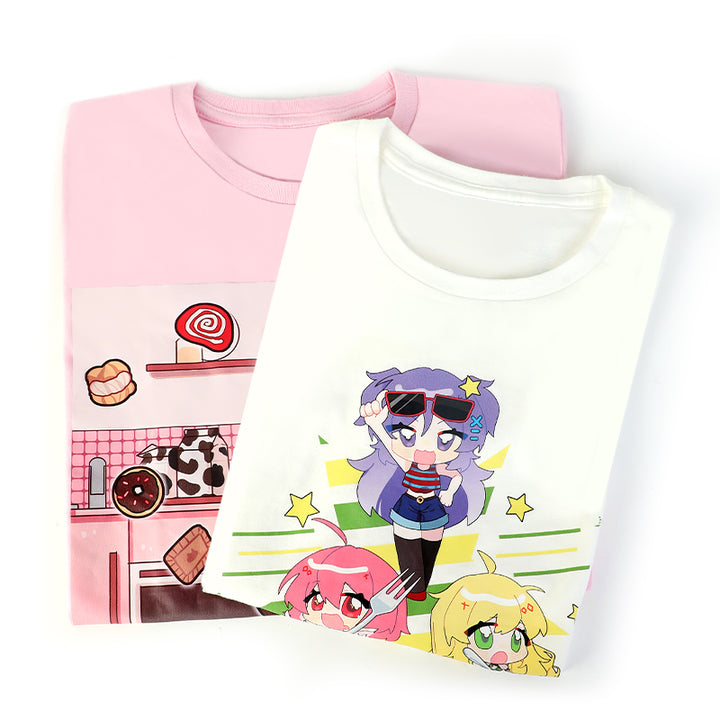 Impresión de camisetas de algodón para mujeres personalizadas, camisetas de cuello redondo 