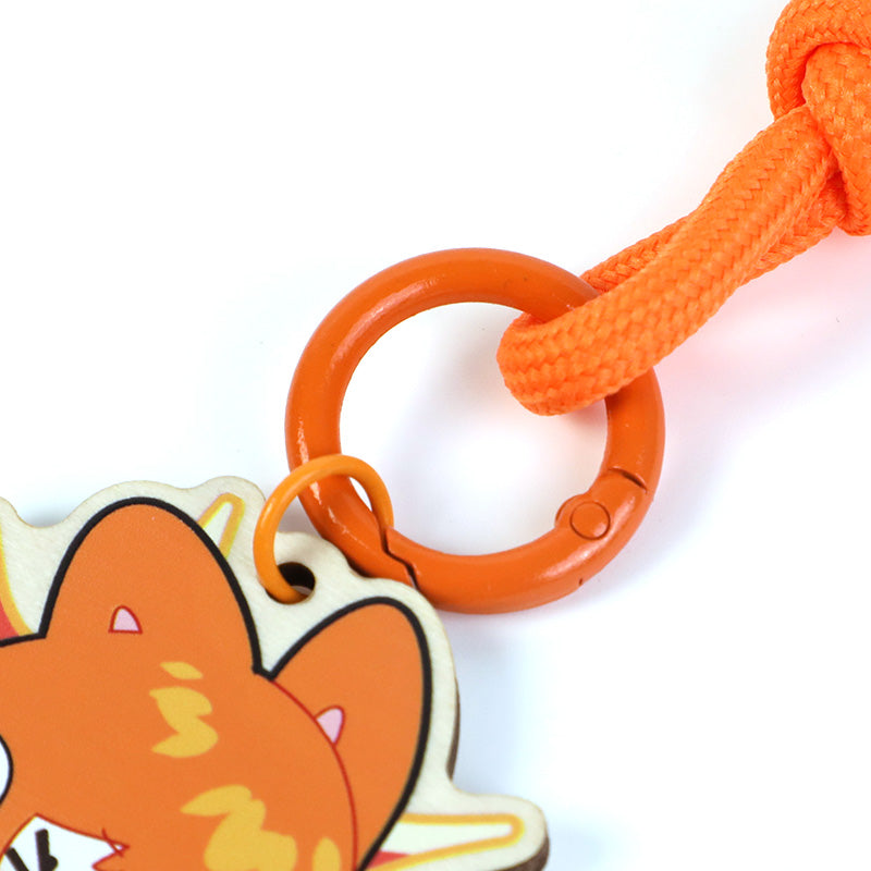 Custom Wooden Braided Lanyard Keychain With Rope