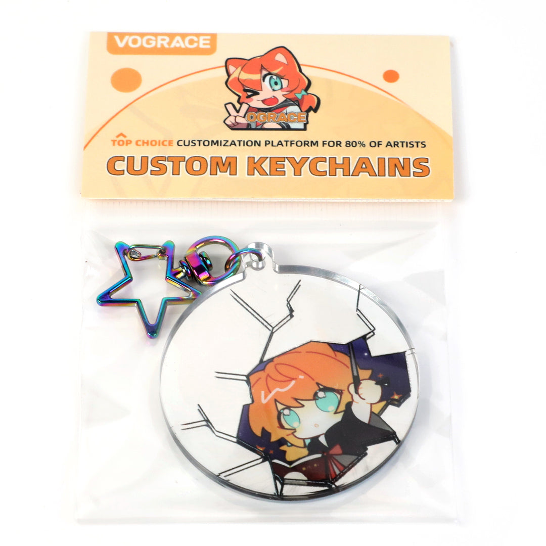 Custom Magic Mirror Perspective Acrylic Keychains - VOGRACE