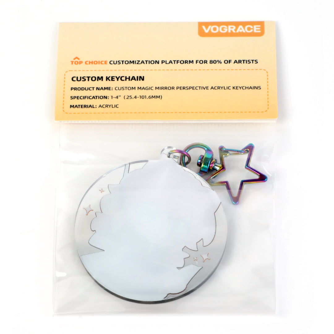 Custom Magic Mirror Perspective Acrylic Keychains - VOGRACE