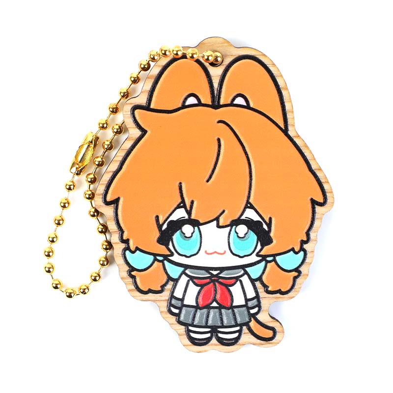 Custom Synthetic Wooden Soft Rubber Keychains - VOGRACE