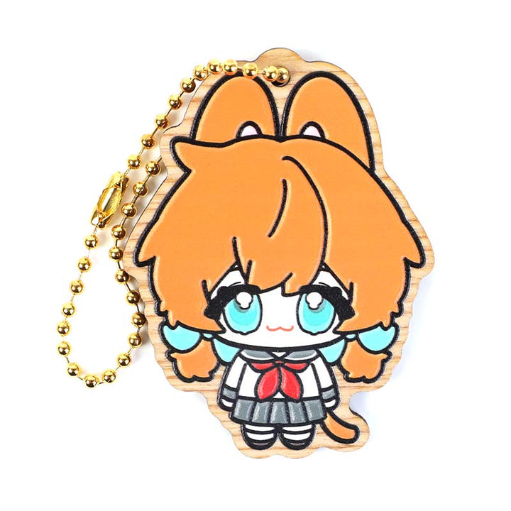 Custom Synthetic Wooden Soft Rubble Keychains