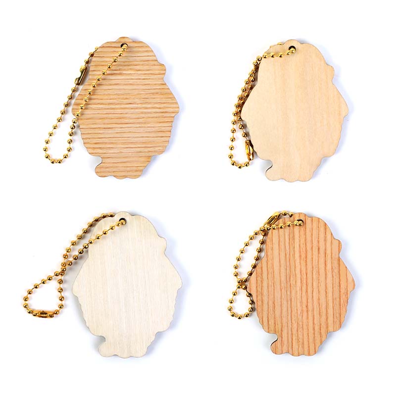 Custom Synthetic Wooden Soft Rubble Keychains