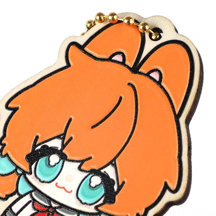 Custom Synthetic Wooden Soft Rubble Keychains