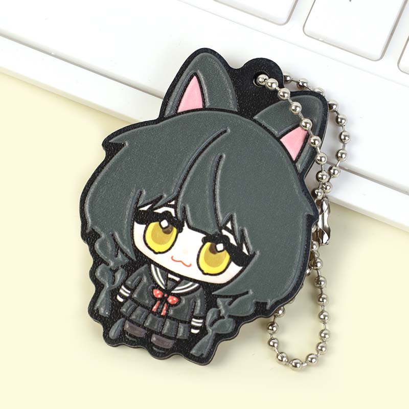 Custom Synthetic Wooden Soft Rubble Keychains