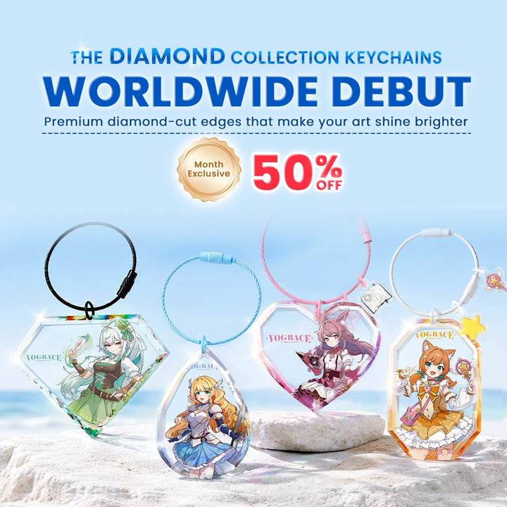 Personalisierter Acryl-Diamant-Schlüsselanhänger