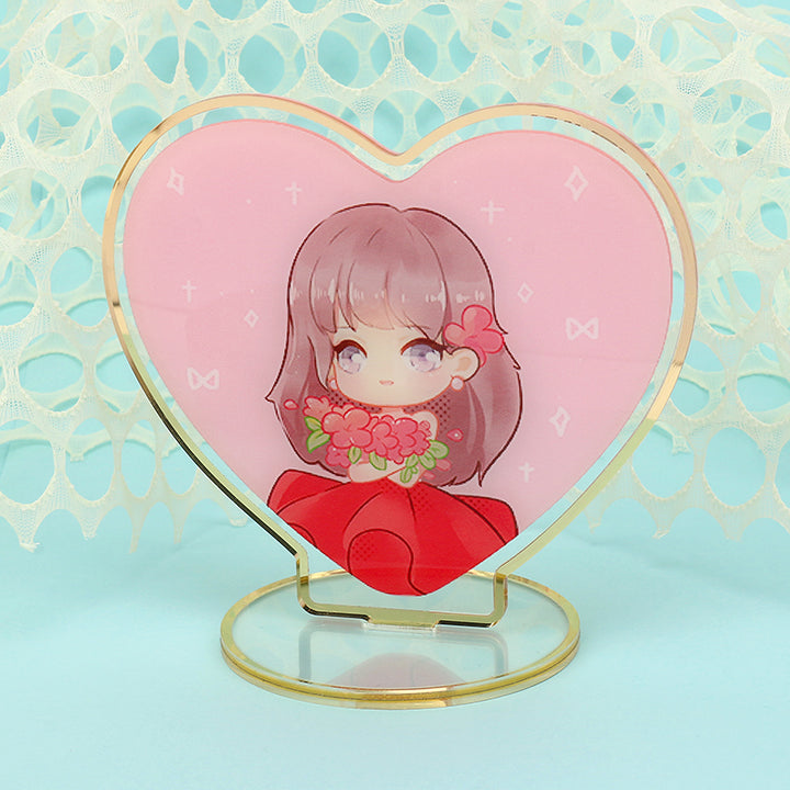 Custom Gold Edge Acrylic Standees - VOGRACE