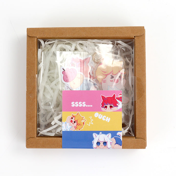 Custom Stickers + keychain sets Packing - VOGRACE