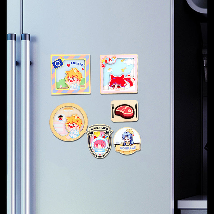 Custom Multilayer Wooden Fridge Magnets - VOGRACE